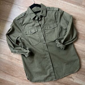 Banana Republic button down olive shirt